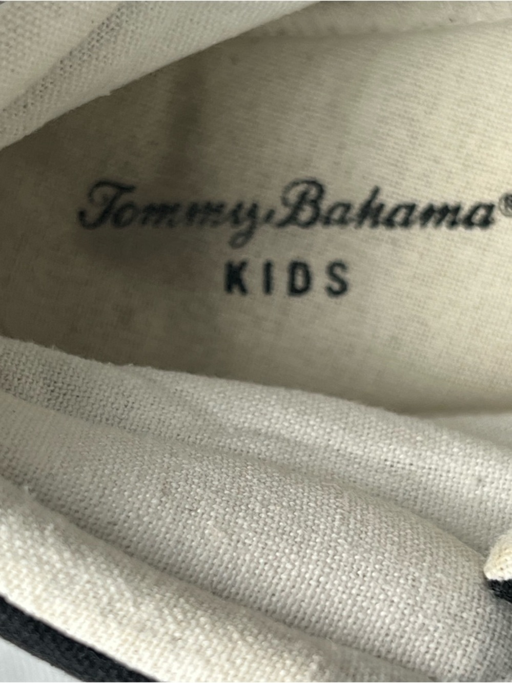 Tommy Bahama Big Girl Black Canvas High Top Unisex Sneakers Size 5 Lace Up & Zip - Picture 2 of 16